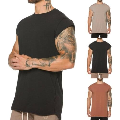 2019 New Style Fashion Hot Mens Solid Summer Fitness O Neck Tops T-Shirt Sport Bodybuilding Basketball Jerseys