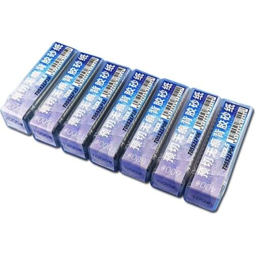 30pcs/set Pre-cut No Residual Sticky Sandpaper for Model Hobby Grinding Polishing File Stick