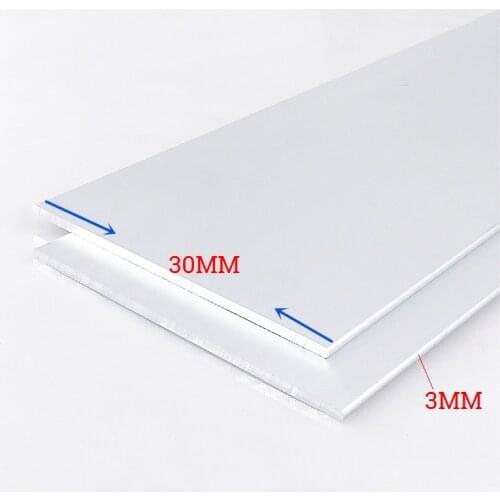 1PC/LOT 6063-T5 Aluminium Alloy Plate Thickness 3mm*Width 30mm Article Aluminum Oxidation Length 60/100/200/300/400MM