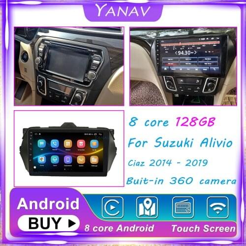 128G Android Car Radio multimedia GPS Navigation head unit For Suzuki Alivio Ciaz 2014-2019 auto Stereo Receiver tape recorder