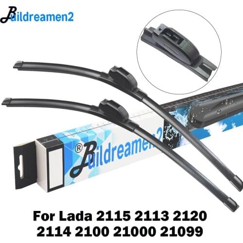 Buildreamen2 2 X Car Wiper Blade Rubber Front Windscreen Wiper Accessories For Lada 2115 2113 2120 2114 2100 21000 21099