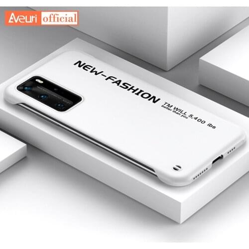 Frameless PC Hard Phone Case For Huawei P20 P30 Lite P40 P50 Pro Luxury Matte Cover For Honor View 20 30 Pro Plus 20S 30S Case