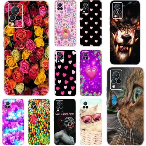 For VIVO V21 Case Tansparent Soft TPU Silicone Phone Cover For Vivo V21 V 21 4G 5G Back Cases On vivo V20 V 20 SE Coque Bumper