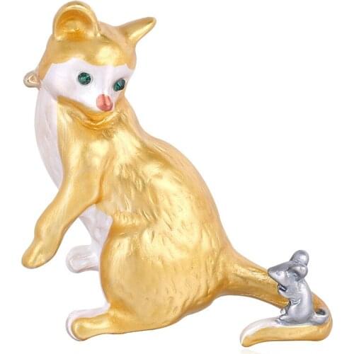 Dan than China than new cartoon cat and mouse brooch alloy set auger painting animals corsage, spot