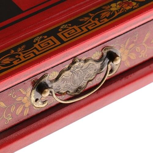 Wooden International Chess Set - Antique Finish Style Board with Terracotta Figures, 10 x 10 x 2.5 inch Chessboard