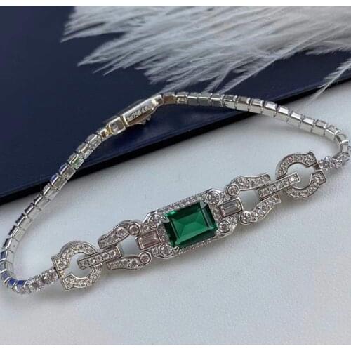 Designer Fashion 925 Sterling Silver Jewelry 3A Cubic Zirconia Party Bracelet