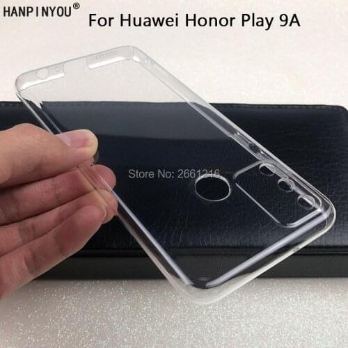 For Huawei Honor Play 9A 6.3" Hard PC Camera Protect Case Ultra Thin Clear Hard Plastic DIY Full Cover Protective Skin