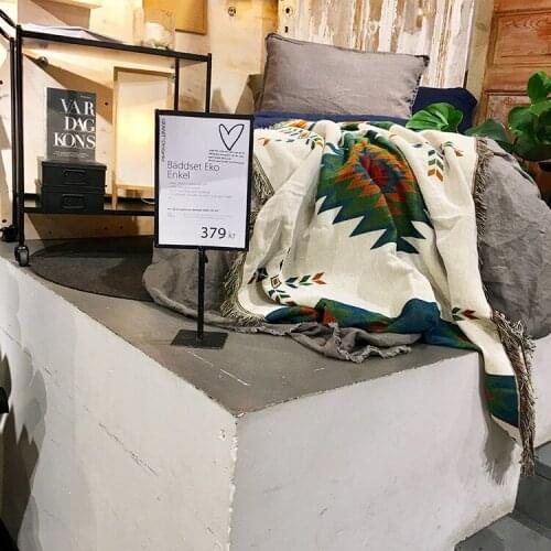 Sugan Life Cotton Geometric Blanket Tapestry Bedding Sheet Sofa Cover Throw Blanket Home Travel Picnic For Adults Tribal Blanket