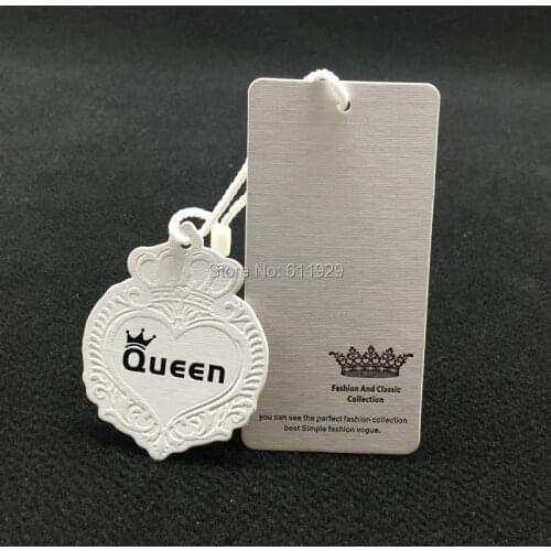 Customized clothing shape cutting tag/embossed tags/garment heart shape tag printing/clothing label/main label 1000 pcs a lot
