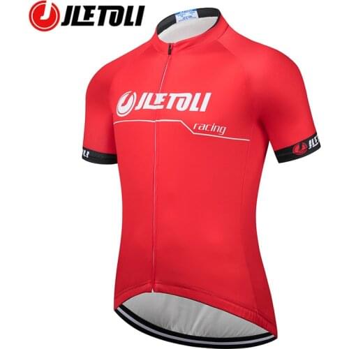 JLETOLI Cycling Jersey Men Breathable Bicycle Clothes Bike Wear Clothing Short Sleeve Mountain Bike Uniform Maillot Ciclismo