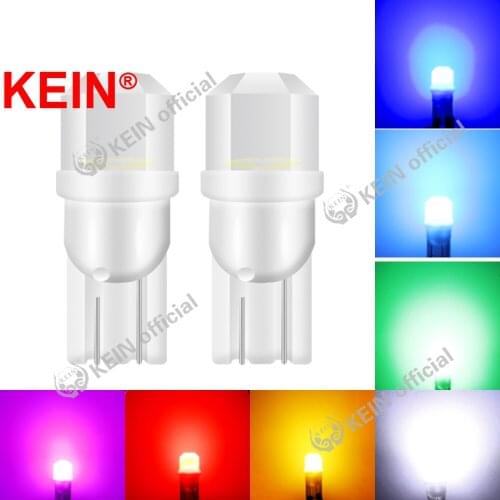 KEIN 2PCS Ceramics T10 W5W LED Bulbs 194 168 501 High Quality Car Led Interior Indicator Light WY5W Vehicle License Plate Lamp
