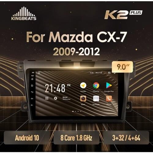 KingBeats Android 10 Octa-Core head unit HU 4G in Dash Car Radio Multimedia Video Player Navigation GPS For Mazda CX7 CX-7 CX 7 ER 2009 - 2012 no dvd 2 din Double Din Android Car Stereo 2din DDR4