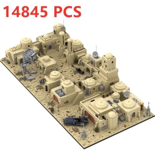 MOC Tatooine Eisley Cantina Bar 3045 Building Blocks City street view Architecture Constructor House Childrens Gifts Toys