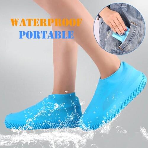 Reusable Silicone Boot and Shoe Covers Waterproof Rain Socks Silicone Rubber Shoe Protectors for Indoor Outdoor