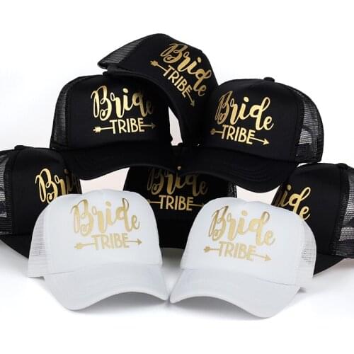 Fashion BRIDE TRIBE printing mesh cap fashion outdoor sunshade breathable hat adjustable hip hop baseball caps men women hats