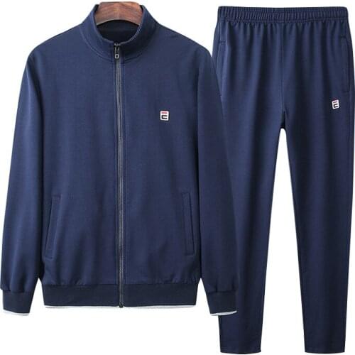 Tracksuit Men Set Autumn 2021 Clothes Plus Size 6XL 7XL 8XL 9XL Jacket Sport Sportswear Straight Pants Mens 2 Piece Track Suit