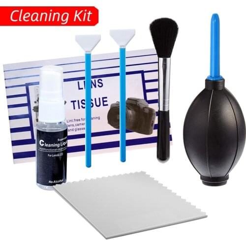 Lens Cleaning Kit Air Blaster Brush Cloth for Canon Nikon Fujifilm Sony Camera Lenses, Eyeglasses, Telescopes or Spotting Scopes