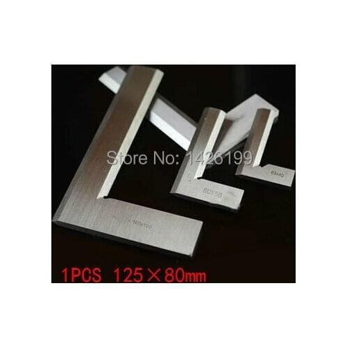 Stainless Steel 1PCS 125*80mm Bladed 90 Degree Angle Try Square Ruler Free shipping