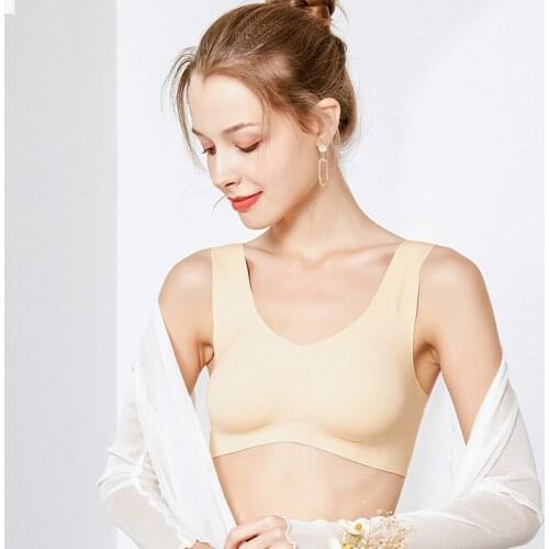 Silk Non-scented Underwear Women Gather Non-steel Ring Sports Bra Thin Collection Pair of Small Breast on A Piece of Bra 20102