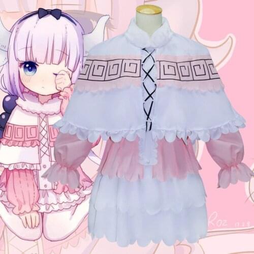 New Cosplay Kobayashis Dragon maid Kanna Kamui Cosplay Costume Maid Clothing Daily Uniform