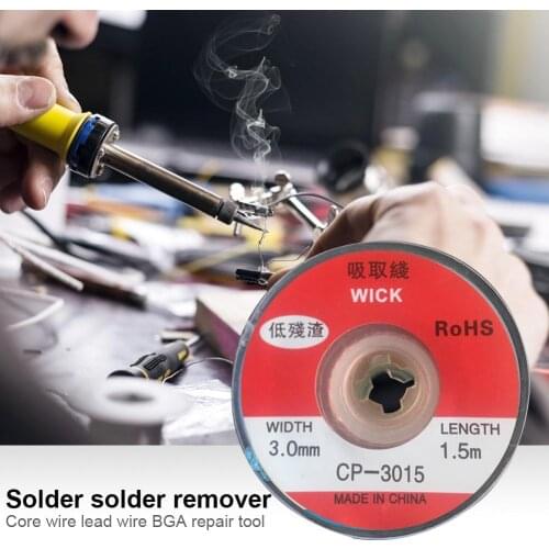 1.5m Desolder Braid Solder Remover Wick Cable BGA Repair Tool Flux Wire Cord Accurate Design Ensures Maximum Surface Tension