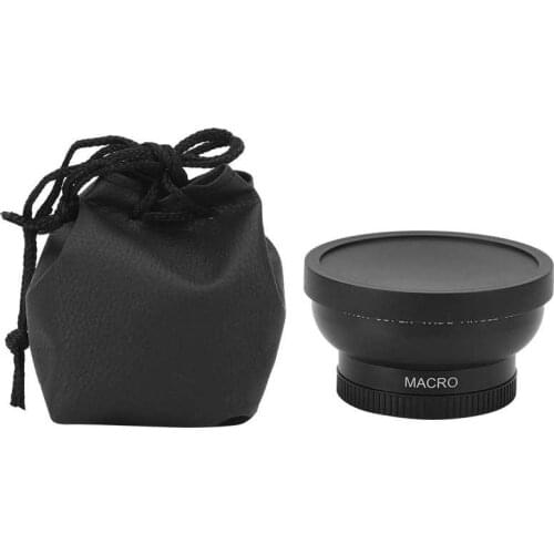 Aluminum Alloy Optical Glass 46MM 0.45X Wide Angle Macro Lens Fit for All 46MM Diameter Camera Lenses