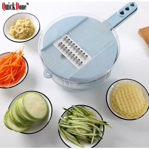 Mandoline Vegetable Slicers Fruit Cutter Manual Durable Wheat Straw Potato Carrot Onion Grater With Egg Divider Colander AKC6187
