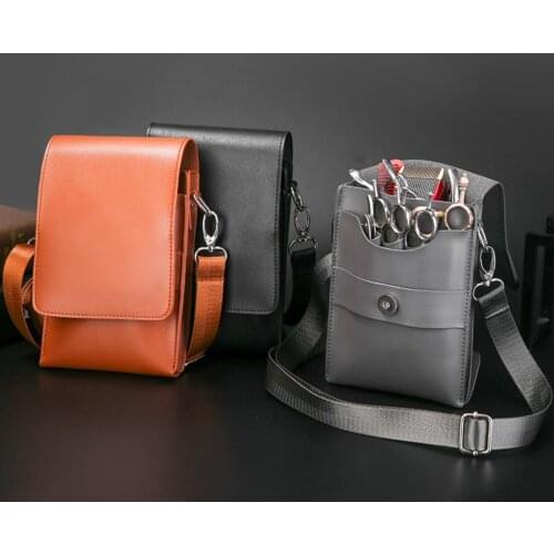 Hair Stylist Hairdressing Scissors Tool Waist Holster Shoulder Bag PU Leather Hairdressing Scissors Pouch