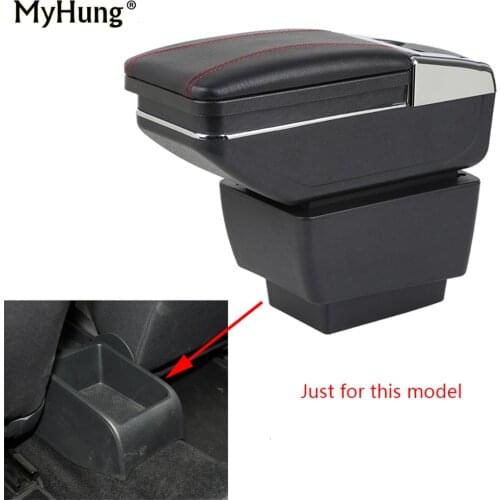 Car Console Armrest Box For Skoda Octavia A7 2015 2016 2017 2018 Central Storage Box With Cup Holder Ashtray Rotatable Auto Part