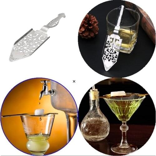 304 Stainless Steel Absinthe Spoon Cocktail Bar Utensils Wormwood Bitter Scoop Absinthe Glass Cup Drink Ware Filter Spoons