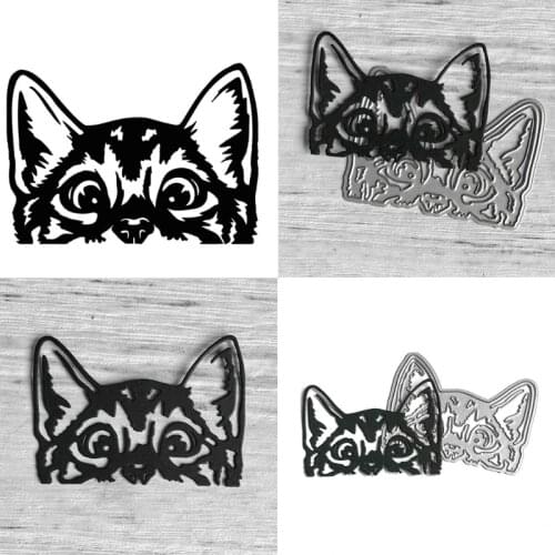 Cat Head Carbon Steel Cutting Dies,DIY Stencil Scrapbooking,Unique Design,Holiday Card Gift,Suitable for Card Making,Paper Craft