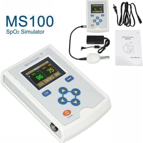 CONTEC MS100 Spo2 Patient Simulator Biochemical Analysis System Testing Device Detecting Body Health Blue Class II ISO CE