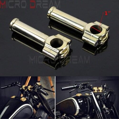 Retro Cafe Racer 1'' / 25.4 mm Bar Mount Risers Rough Craft Handlebar Riser For Triumph Harley Touring Sportster xl 883 xl 1200