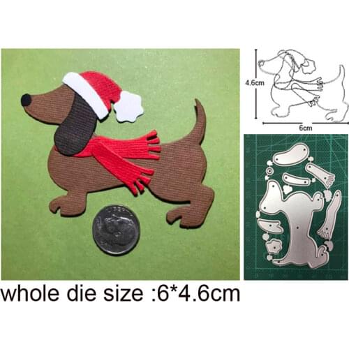 Metal Cutting Dies Dies Cut Mold Christmas Animals Dog Scrapbook Dies Paper Craft Knife Mould Blade Punch Stencils Dies New 2021