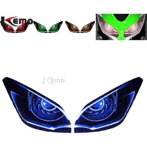 For YAMAHA MT-09 Tracer MT09 TRACER 2016-2019 Motorcycle Accessries 3D Front Fairing Headlight Sticker Guard Head light Stickers