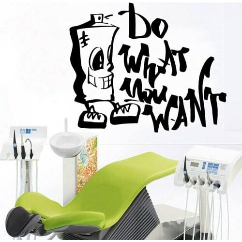 Cartoon Candle Wall Stickers Do What You Want Inspirational Quotes Vinyl Decal Home Decoration Dental Clinic Shop Window Z501