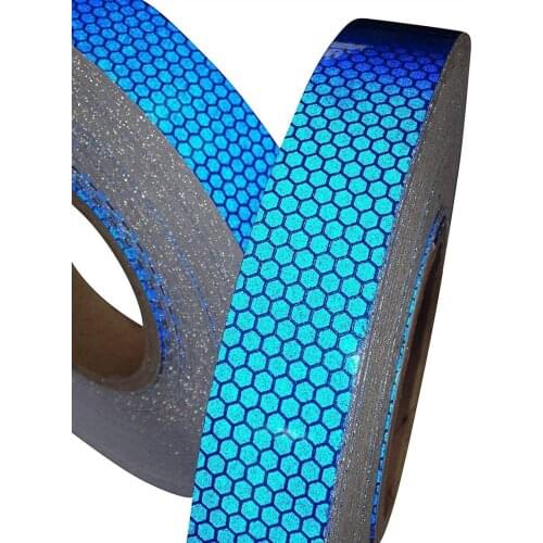 High Intensity Blue Reflective Tape Waterproof Warning Tape Marking Reflector Sticker 25 mm X 2.5 M 1pc