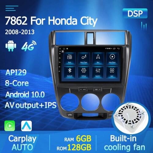 Yelloberry 6GB 128G Android Car Radio multimedia video player For Honda City 2008 2009 2010 2011 2012 2013 2014 carplay Auto