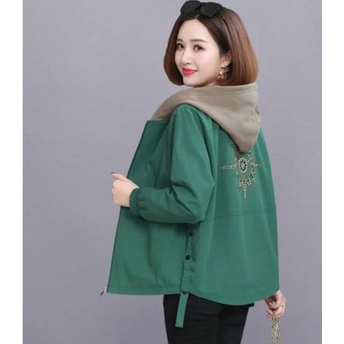 Womens Short Coat Spring And Autumn New Loose Ins Fashion Mother Jacket