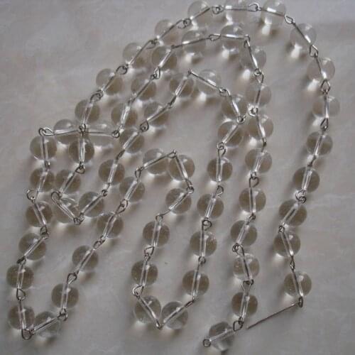 10 meters/lot , free shipping crystal glass beads strand garland 10mm beads 64pcs in one meter for wedding curtain strands