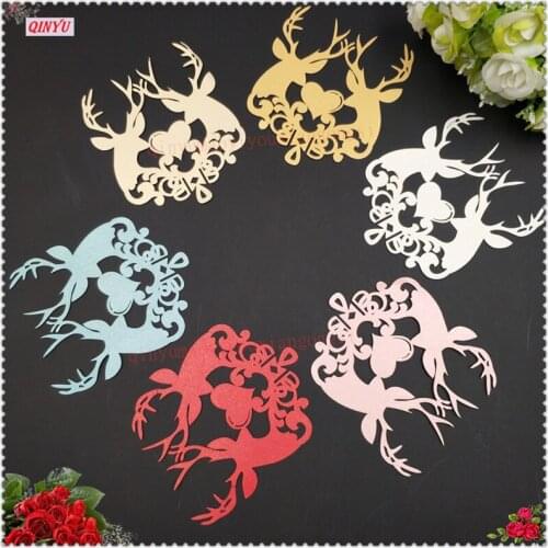 100pc wedding Seat cards party Paper Place Card Christmas Cup Card Wedding decoration Wine Glass Card 7ZSH856