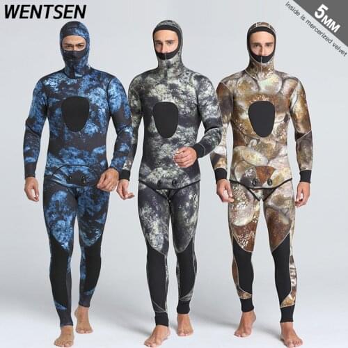 5mm Camouflage Wetsuits Mens Diving Suit Neoprene Split Scuba Snorkel Swimsuit Spearfishing Surfing Jumpsuit diving Equipment