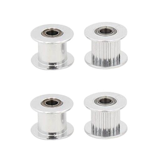 1Pcs Aluminum GT2 10mm Width 20 Tooth Teeth/Smooth 2GT Timing Idler Pulley Pully Double Bearing For 3D Printer Bore=5mm