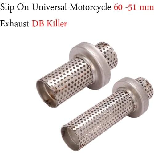 51mm-60mm Inlet Universal Motorcycle Racing Exhaust Muffler Removable DB Killer Delete Silencer Noise Sound Eliminator Mesh