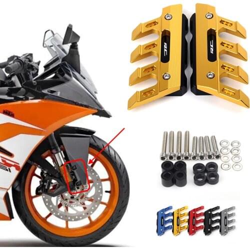 For KTM RC RC125 RC200 RC390 125 200 390 Motorcycle CNC Accessories Mudguard Side Protection Block Front Fender Anti-Fall Slider