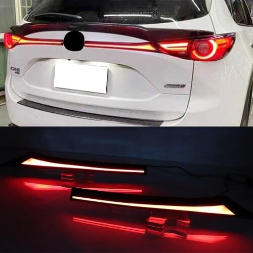 2PCS Car Rear Bumper Trunk Tail Light LED Brake Light Dynamic Turn Signal Reflector For cx-5 cx5 2017 2018 2019 2020