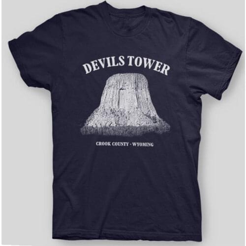 2019 Hot Sale New MenS DEVILS TOWER Wyoming Close Encounters Third Kind SPIELBERG T-Shirt Summer Fashion
