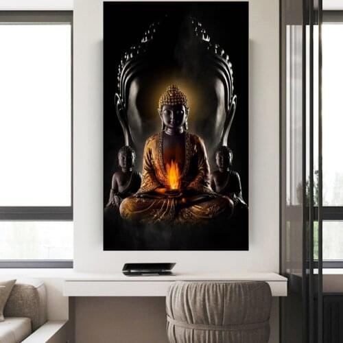 God Buddha Canvas Painting Wall Art Modern Buddha Posters and Prints On The Wall Buddhism Picture for Living Room Home Decor
