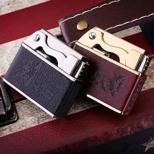 Creative JOBON Retro vintage kerosene lighter.Fashion Movie Mechanical spring antique nostalgia Cigarette Smoking Accessories