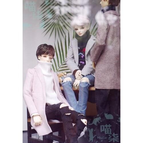 M7-bjd doll clothes 1/3 sd17 Windbreaker wind coat outerwear woolen cloth herringbone 3 colors